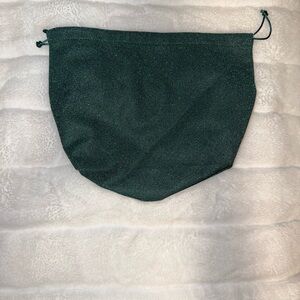 Dark Green Drawstring Pouch
